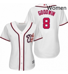 Womens Majestic Washington Nationals 8 Brian Goodwin Authentic White Home Cool Base MLB Jersey Womens Majestic Washington Nationals 8 Brian Goodwin Authentic White Home Cool Base MLB Jersey