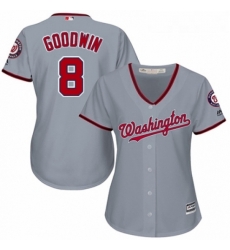 Womens Majestic Washington Nationals 8 Brian Goodwin Replica Grey Road Cool Base MLB Jersey Womens Majestic Washington Nationals 8 Brian Goodwin Replica Grey Road Cool Base MLB Jersey