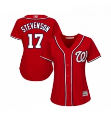 Womens Washington Nationals 17 Andrew Stevenson Replica Red Alternate 1 Cool Base Baseball Jersey Womens Washington Nationals 17 Andrew Stevenson Replica Red Alternate 1 Cool Base Baseball Jersey