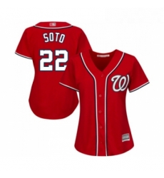 Womens Washington Nationals 22 Juan Soto Replica Red Alternate 1 Cool Base Baseball Jersey Womens Washington Nationals 22 Juan Soto Replica Red Alternate 1 Cool Base Baseball Jersey