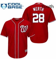 Youth Majestic Washington Nationals 28 Jayson Werth Authentic Red Alternate 1 Cool Base MLB Jersey Youth Majestic Washington Nationals 28 Jayson Werth Authentic Red Alternate 1 Cool Base MLB Jersey