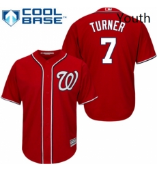 Youth Majestic Washington Nationals 7 Trea Turner Replica Red Alternate 1 Cool Base MLB Jersey Youth Majestic Washington Nationals 7 Trea Turner Replica Red Alternate 1 Cool Base MLB Jersey