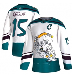 Men Anaheim Ducks 15 Ryan Getzlaf White 2020 21 Reverse Retro Adidas Jersey Men Anaheim Ducks 15 Ryan Getzlaf White 2020 21 Reverse Retro Adidas Jersey