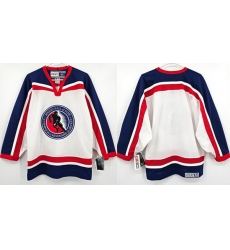 Men CCM Blank White Stitched Hockey Jersey