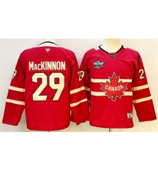 Men Canada 29 Nathan MacKinnon Red 2025 4 Nations Face Off Premium Stitched Jersey Men Canada 29 Nathan MacKinnon Red 2025 4 Nations Face Off Premium Stitched Jersey