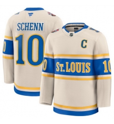 Men St Louis Blues 10 Brayden Schenn Cream 2024 25 Winter Classic Stitched Hockey Jersey Men St Louis Blues 10 Brayden Schenn Cream 2024 25 Winter Classic Stitched Hockey Jersey