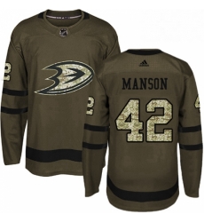Mens Adidas Anaheim Ducks 42 Josh Manson Authentic Green Salute to Service NHL Jersey Mens Adidas Anaheim Ducks 42 Josh Manson Authentic Green Salute to Service NHL Jersey
