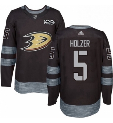 Mens Adidas Anaheim Ducks 5 Korbinian Holzer Premier Black 1917 2017 100th Anniversary NHL Jersey Mens Adidas Anaheim Ducks 5 Korbinian Holzer Premier Black 1917 2017 100th Anniversary NHL Jersey
