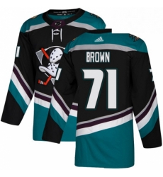 Mens Adidas Anaheim Ducks 71 JT Brown Authentic Black Teal Third NHL Jersey Mens Adidas Anaheim Ducks 71 JT Brown Authentic Black Teal Third NHL Jersey