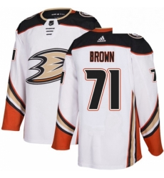Mens Adidas Anaheim Ducks 71 JT Brown Authentic White Away NHL Jersey Mens Adidas Anaheim Ducks 71 JT Brown Authentic White Away NHL Jersey