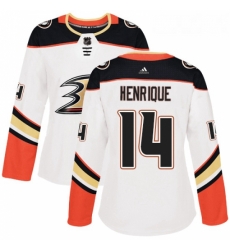 Womens Adidas Anaheim Ducks 14 Adam Henrique Authentic White Away NHL Jersey Womens Adidas Anaheim Ducks 14 Adam Henrique Authentic White Away NHL Jersey