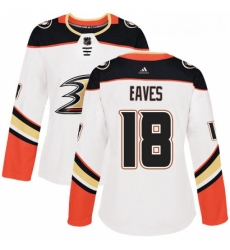 Womens Adidas Anaheim Ducks 18 Patrick Eaves Authentic White Away NHL Jersey Womens Adidas Anaheim Ducks 18 Patrick Eaves Authentic White Away NHL Jersey