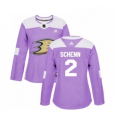 Womens Adidas Anaheim Ducks 2 Luke Schenn Authentic Purple Fights Cancer Practice NHL Jersey Womens Adidas Anaheim Ducks 2 Luke Schenn Authentic Purple Fights Cancer Practice NHL Jersey
