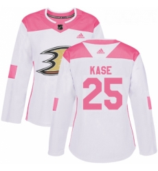 Womens Adidas Anaheim Ducks 25 Ondrej Kase Authentic WhitePink Fashion NHL Jersey Womens Adidas Anaheim Ducks 25 Ondrej Kase Authentic WhitePink Fashion NHL Jersey