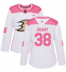 Womens Adidas Anaheim Ducks 38 Derek Grant Authentic WhitePink Fashion NHL Jersey Womens Adidas Anaheim Ducks 38 Derek Grant Authentic WhitePink Fashion NHL Jersey