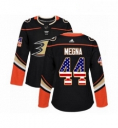 Womens Adidas Anaheim Ducks 44 Jaycob Megna Authentic Black USA Flag Fashion NHL Jersey Womens Adidas Anaheim Ducks 44 Jaycob Megna Authentic Black USA Flag Fashion NHL Jersey