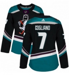 Womens Adidas Anaheim Ducks 7 Andrew Cogliano Authentic Black Teal Third NHL Jersey Womens Adidas Anaheim Ducks 7 Andrew Cogliano Authentic Black Teal Third NHL Jersey