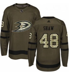 Youth Adidas Anaheim Ducks 48 Logan Shaw Authentic Green Salute to Service NHL Jersey Youth Adidas Anaheim Ducks 48 Logan Shaw Authentic Green Salute to Service NHL Jersey