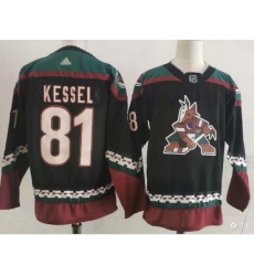 Men Arizona Coyotes 81 Phil Kessel Throwback Kachina Black Jersey Men Arizona Coyotes 81 Phil Kessel Throwback Kachina Black Jersey