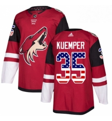 Mens Adidas Arizona Coyotes 35 Darcy Kuemper Authentic Red USA Flag Fashion NHL Jersey Mens Adidas Arizona Coyotes 35 Darcy Kuemper Authentic Red USA Flag Fashion NHL Jersey