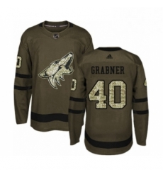 Mens Adidas Arizona Coyotes 40 Michael Grabner Authentic Green Salute to Service NHL Jersey Mens Adidas Arizona Coyotes 40 Michael Grabner Authentic Green Salute to Service NHL Jersey
