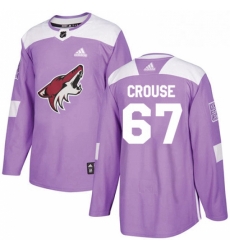 Mens Adidas Arizona Coyotes 67 Lawson Crouse Authentic Purple Fights Cancer Practice NHL Jersey Mens Adidas Arizona Coyotes 67 Lawson Crouse Authentic Purple Fights Cancer Practice NHL Jersey