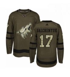 Youth Adidas Arizona Coyotes 17 Alex Galchenyuk Premier Green Salute to Service NHL Jersey Youth Adidas Arizona Coyotes 17 Alex Galchenyuk Premier Green Salute to Service NHL Jersey