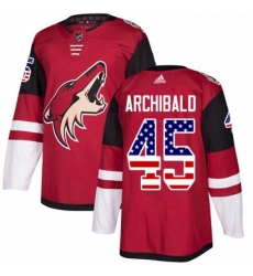 Youth Adidas Arizona Coyotes 45 Josh Archibald Authentic Red USA Flag Fashion NHL Jersey Youth Adidas Arizona Coyotes 45 Josh Archibald Authentic Red USA Flag Fashion NHL Jersey
