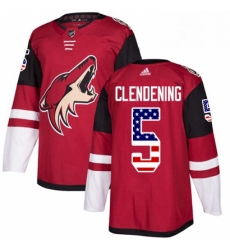 Youth Adidas Arizona Coyotes 5 Adam Clendening Authentic Red USA Flag Fashion NHL Jersey Youth Adidas Arizona Coyotes 5 Adam Clendening Authentic Red USA Flag Fashion NHL Jersey