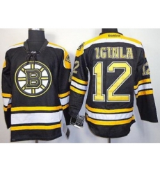 Boston Bruins 12 Jarome Iginla Black NHL Jerseys Boston Bruins 12 Jarome Iginla Black NHL Jerseys