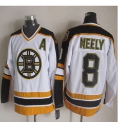 Boston Bruins #8 Cam Neely White-Black CCM Throwback Stitched NHL Jersey Boston Bruins #8 Cam Neely White-Black CCM Throwback Stitched NHL Jersey