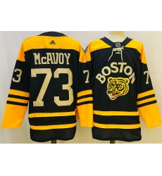 Men Boston Bruins 73 Charlie McAvoy Black Classic Primegreen Stitched Jersey Men Boston Bruins 73 Charlie McAvoy Black Classic Primegreen Stitched Jersey