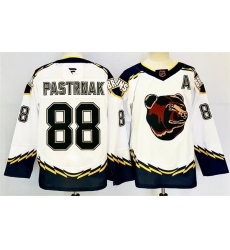 Men Boston Bruins 88 David Pastrnak White 2024 25 With A Patch Reverse Retro Home Stitched Hockey Jersey Men Boston Bruins 88 David Pastrnak White 2024 25 With A Patch Reverse Retro Home Stitched Hockey Jersey
