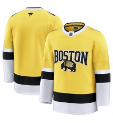 Men Boston Bruins Blank Gold 2026 Stadium Series Stitched Hockey Jersey
