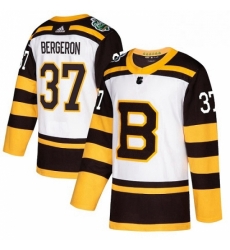 Mens Adidas Boston Bruins 37 Patrice Bergeron Authentic White 2019 Winter Classic NHL Jersey Mens Adidas Boston Bruins 37 Patrice Bergeron Authentic White 2019 Winter Classic NHL Jersey