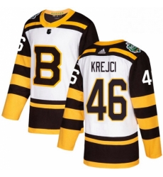 Mens Adidas Boston Bruins 46 David Krejci Authentic White 2019 Winter Classic NHL Jersey Mens Adidas Boston Bruins 46 David Krejci Authentic White 2019 Winter Classic NHL Jersey
