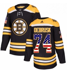 Mens Adidas Boston Bruins 74 Jake DeBrusk Authentic Black USA Flag Fashion NHL Jersey Mens Adidas Boston Bruins 74 Jake DeBrusk Authentic Black USA Flag Fashion NHL Jersey