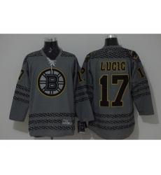 NHL Boston Bruins #17 Milan Lucic Charcoal Cross Check Fashion jerseys NHL Boston Bruins #17 Milan Lucic Charcoal Cross Check Fashion jerseys