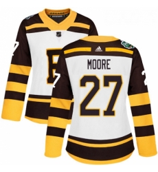 Womens Adidas Boston Bruins 27 John Moore Authentic White 2019 Winter Classic NHL Jerse Womens Adidas Boston Bruins 27 John Moore Authentic White 2019 Winter Classic NHL Jerse