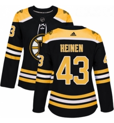 Womens Adidas Boston Bruins 43 Danton Heinen Authentic Black Home NHL Jersey Womens Adidas Boston Bruins 43 Danton Heinen Authentic Black Home NHL Jersey