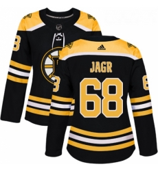 Womens Adidas Boston Bruins 68 Jaromir Jagr Authentic Black Home NHL Jersey Womens Adidas Boston Bruins 68 Jaromir Jagr Authentic Black Home NHL Jersey