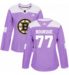Womens Adidas Boston Bruins 77 Ray Bourque Authentic Purple Fights Cancer Practice NHL Jersey Womens Adidas Boston Bruins 77 Ray Bourque Authentic Purple Fights Cancer Practice NHL Jersey