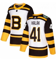 Youth Adidas Boston Bruins 41 Jaroslav Halak Authentic White 2019 Winter Classic NHL Jerse Youth Adidas Boston Bruins 41 Jaroslav Halak Authentic White 2019 Winter Classic NHL Jerse