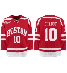 Boston University Terriers BU 10 Gabriel Chabot Red Stitched Hockey Jersey Boston University Terriers BU 10 Gabriel Chabot Red Stitched Hockey Jersey