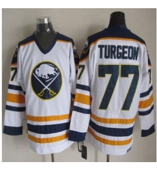 Buffalo Sabres #77 Pierre Turgeon White CCM Throwback Stitched NHL Jersey Buffalo Sabres #77 Pierre Turgeon White CCM Throwback Stitched NHL Jersey