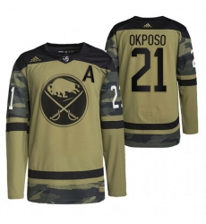 Men Buffalo Sabres 21 Kyle Okposo 2022 Camo Military Appreciation Night Stitched jersey Men Buffalo Sabres 21 Kyle Okposo 2022 Camo Military Appreciation Night Stitched jersey