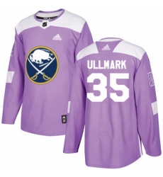 Mens Adidas Buffalo Sabres 35 Linus Ullmark Authentic Purple Fights Cancer Practice NHL Jersey Mens Adidas Buffalo Sabres 35 Linus Ullmark Authentic Purple Fights Cancer Practice NHL Jersey