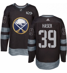 Mens Adidas Buffalo Sabres 39 Dominik Hasek Authentic Black 1917 2017 100th Anniversary NHL Jersey Mens Adidas Buffalo Sabres 39 Dominik Hasek Authentic Black 1917 2017 100th Anniversary NHL Jersey
