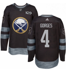 Mens Adidas Buffalo Sabres 4 Josh Gorges Premier Black 1917 2017 100th Anniversary NHL Jersey Mens Adidas Buffalo Sabres 4 Josh Gorges Premier Black 1917 2017 100th Anniversary NHL Jersey