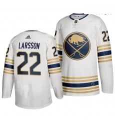 Sabres 22 Johan Larsson White 50th Anniversary Adidas Jersey Sabres 22 Johan Larsson White 50th Anniversary Adidas Jersey